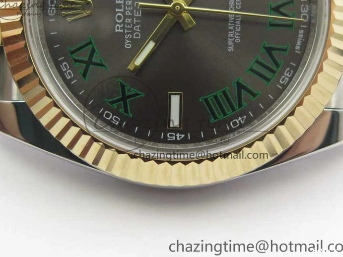 1219 DateJust 41 126333 SS YG Wrapped WWF Best Edition Gray Roman Makers Dial on SS YG Wrapped Jubilee Bracelet A Sporty 3127